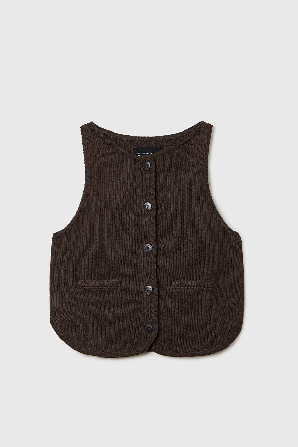 CORDERA BOAT NECK WAISTCOAT BROWN