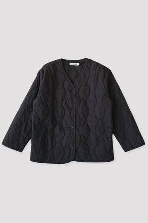 MICAELA GREG QUILTED LINER IN FADED BLACK