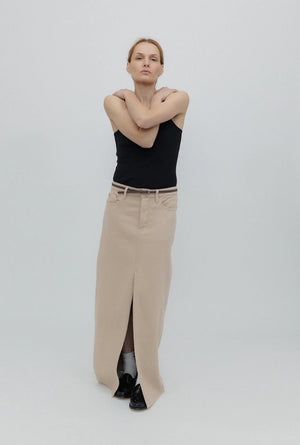 STILL HERE NEW YORK LIMA SKIRT IN KHAKI