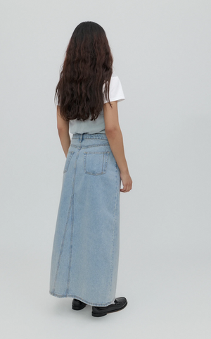 STILL HERE NEW YORK LIMA SKIRT IN VINTAGE BLUE