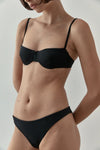 ZIAH BARDOT BALCONY TOP IN BLACK SIZE AU12
